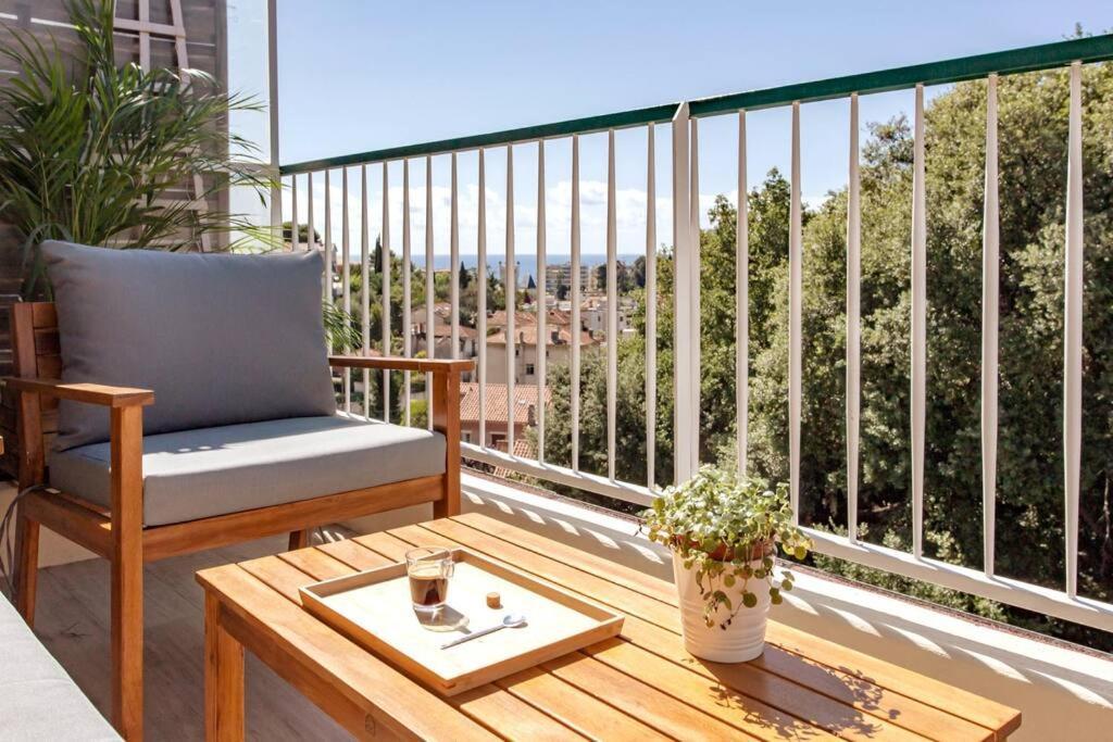 Ferienwohnung L36 Sea View Terrace 10Min Walking To Sea/Parking & Ac Nizza Exterior foto